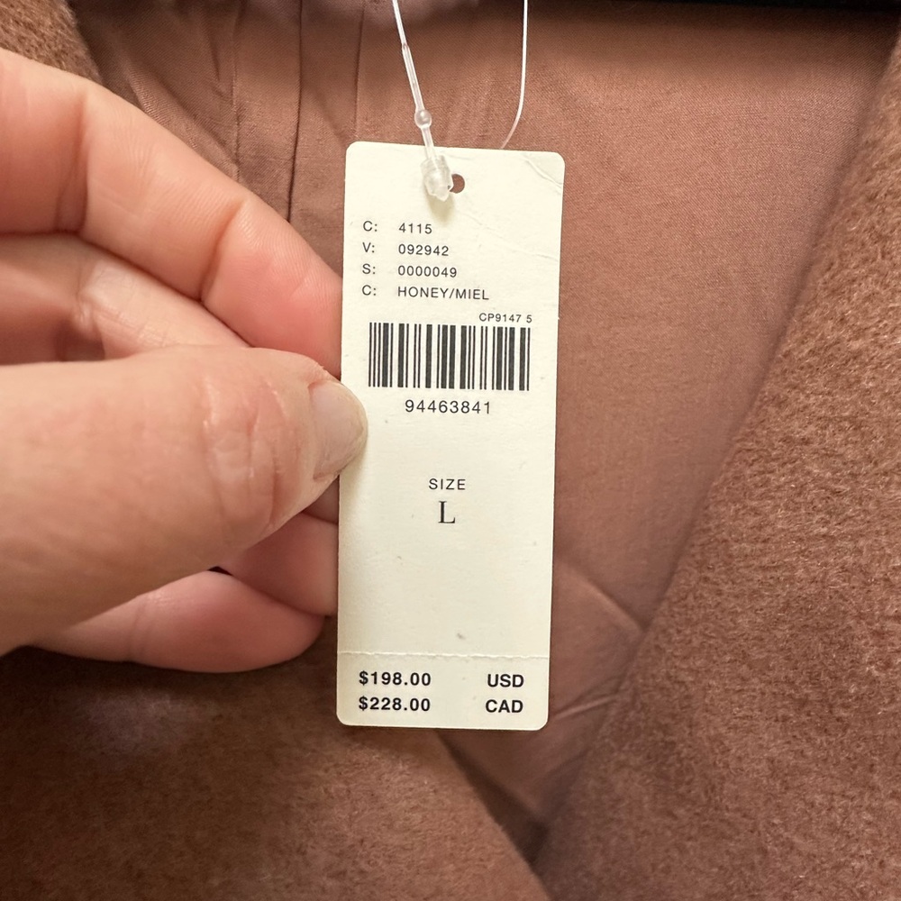 Anthropologie NWT Maeve Longline Moto Wool-Blend Jacket size L. - Picture 8 of 17